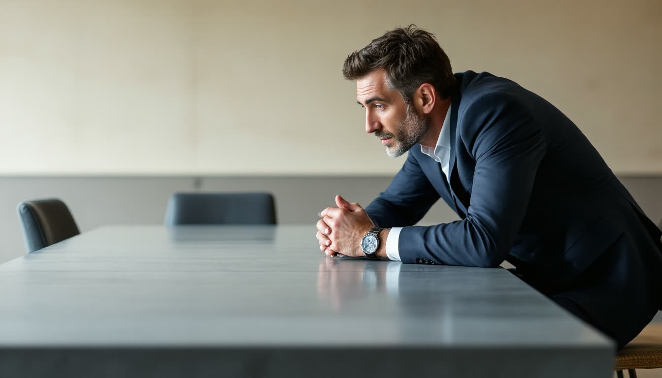 A consultant listens intently to a client to understand their core problem.